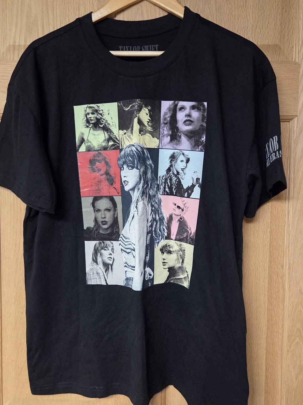 Taylor Swift The Eras Tour Graphic T-Shirt Medium Black Cotton for Swifties NWOT